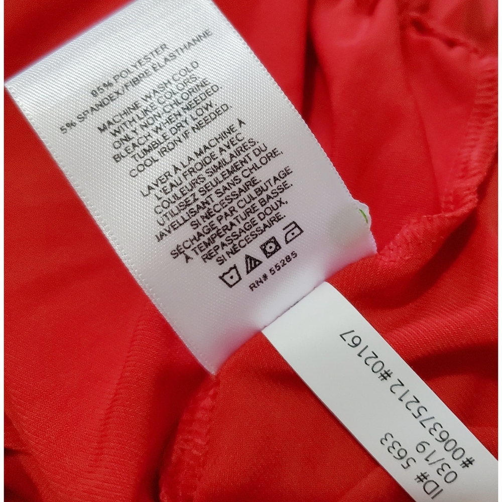 EXPRESS Red Spaghetti Strap V Neck Top Medium - Picture 13 of 15